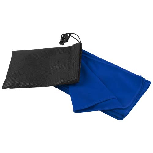 Serviette de sport personnalisable en rPET 30x80 cm 140g Lucas Bleu royal